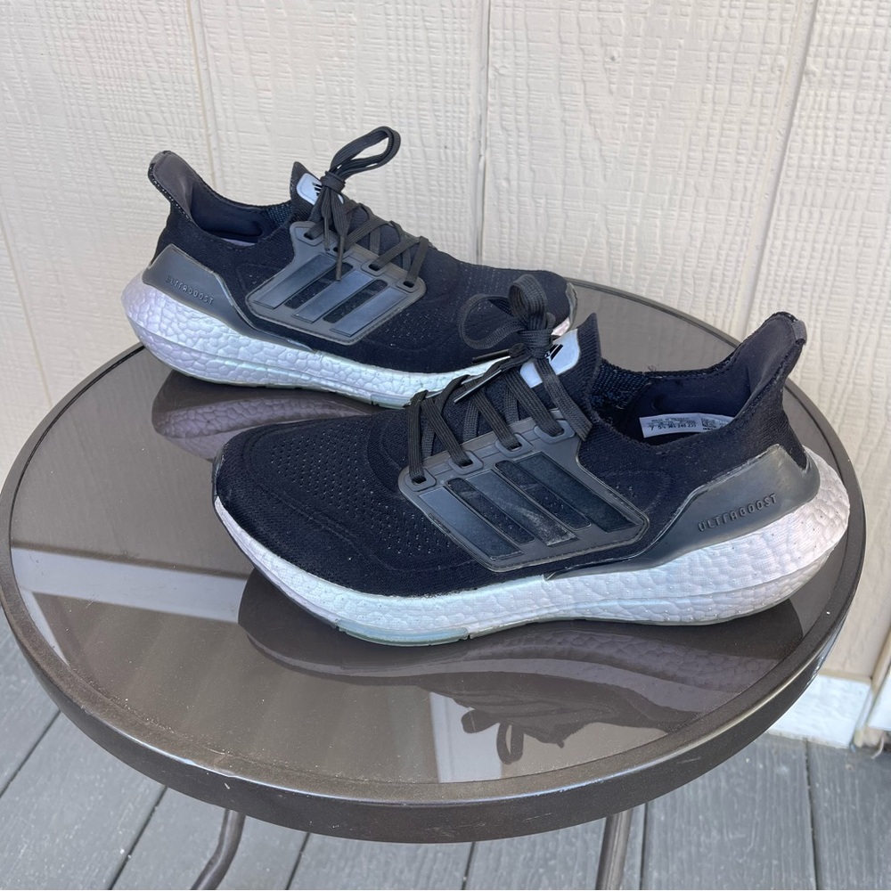 adidas Black and White Athletic Shoes